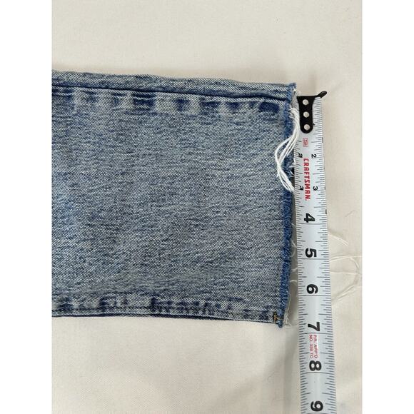 Zara Women’s HIGH RISE LONG LENGTH STRAIGHT JEANS Blue Size US 4 Stretch - Picture 9 of 10